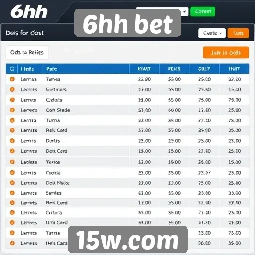 Comparativo de odds no site 6hh bet